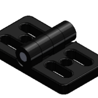 LIMA-HZC60X60-10 ZINC HINGE C W SCREW(BLACK)